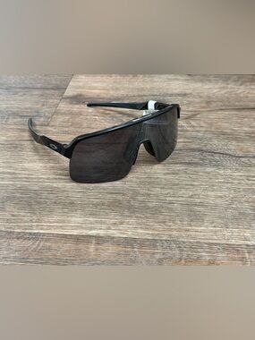 Oakley Shield-Style Sunglasses in Black with Dark Smoke Lens